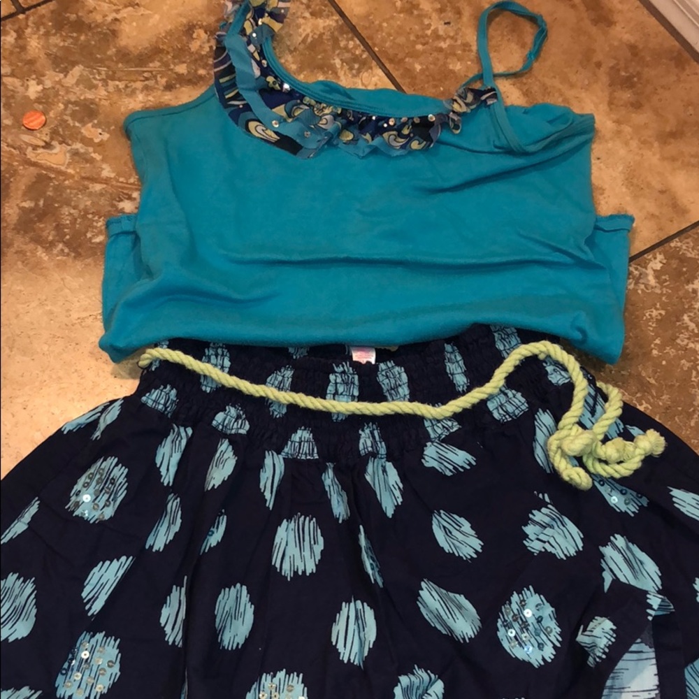 Justice top and skirt set